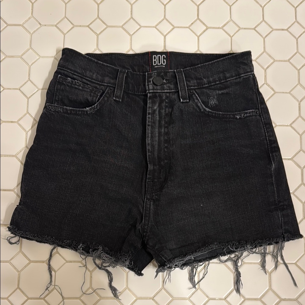 BDG Black Denim Shorts high rise